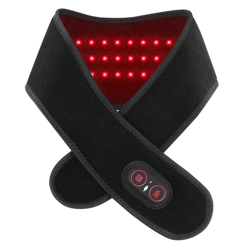 Red Light Therapy for Neck and Shoulders Wrap, 660nm/850nm Infrared Heating Belt