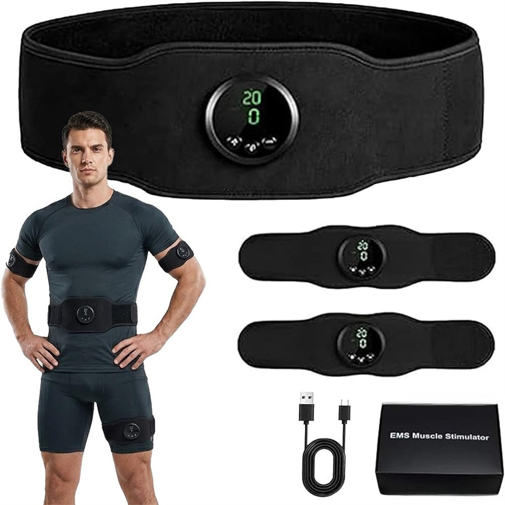 Next Gen Ultra EMS Muscle Stimulator Rechargeable Fitness AB Belt Toning Set