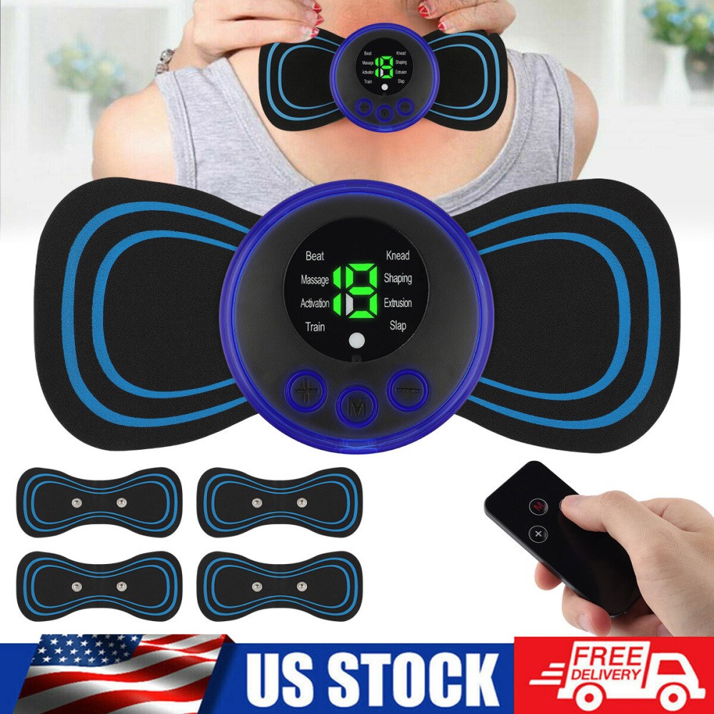 Portable EMS Mini Electric Neck Back Massager Cervical Massage Patch Stimulator