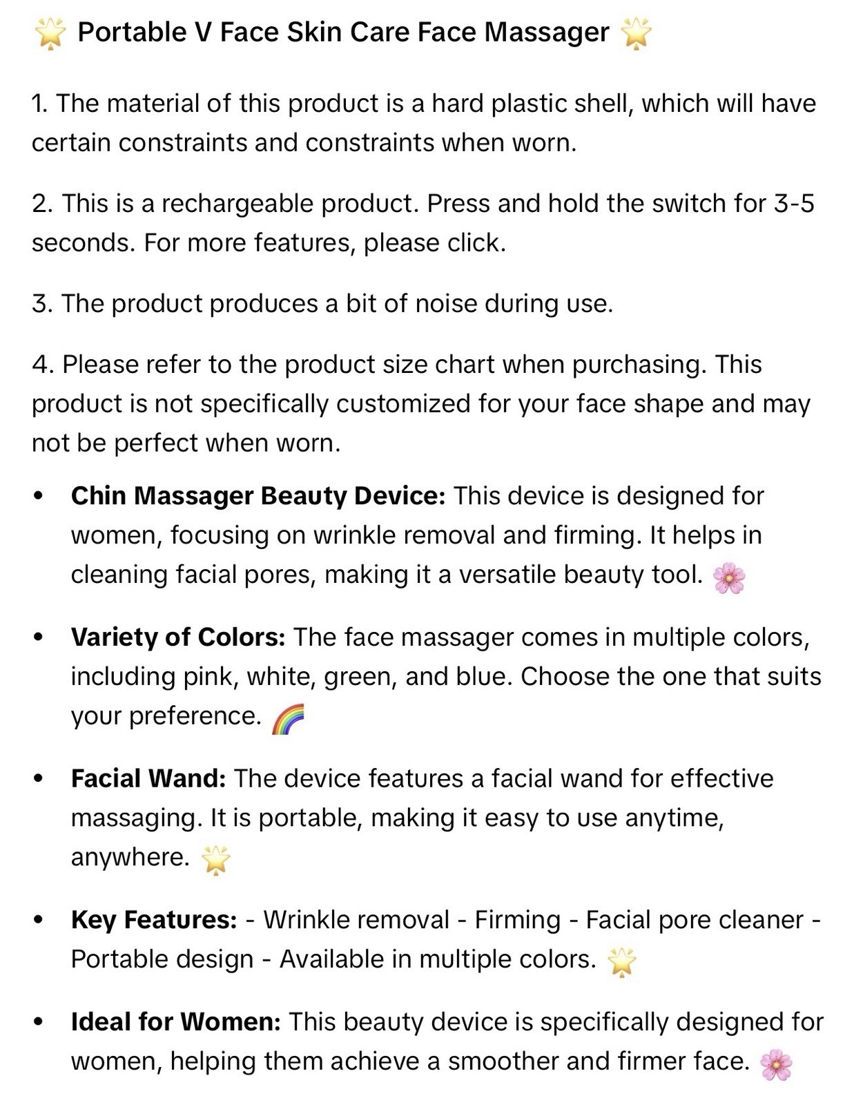 Face Chin Lifting V Shaped Massager