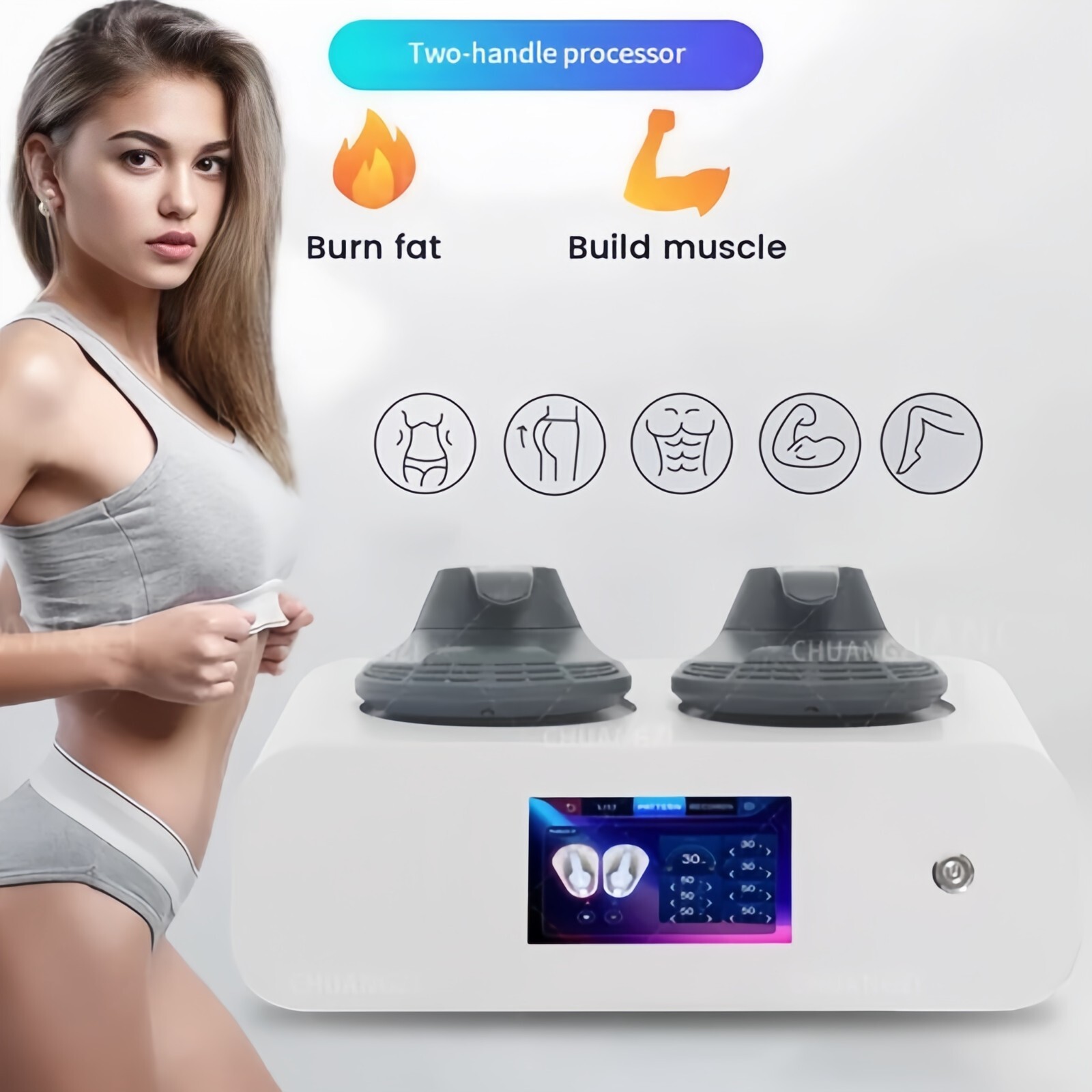 MYOslim Body Shaping Machine Muscle Stimulation Fat Removal Hip Lifting Device