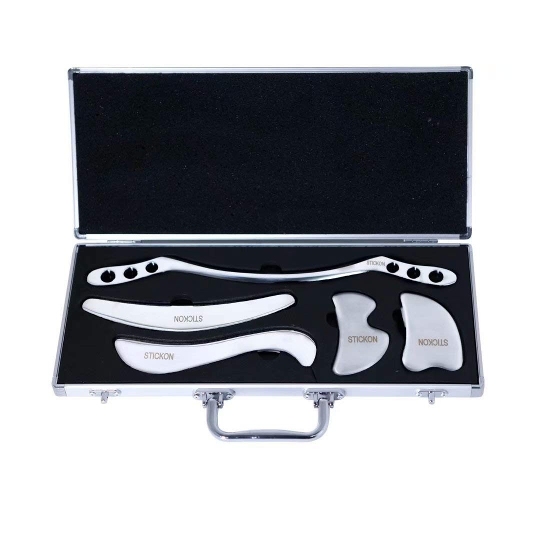 Stainless Steel Gua Sha Massage Tool Set – IASTM Soft Tissue Mobilization (Q Sha