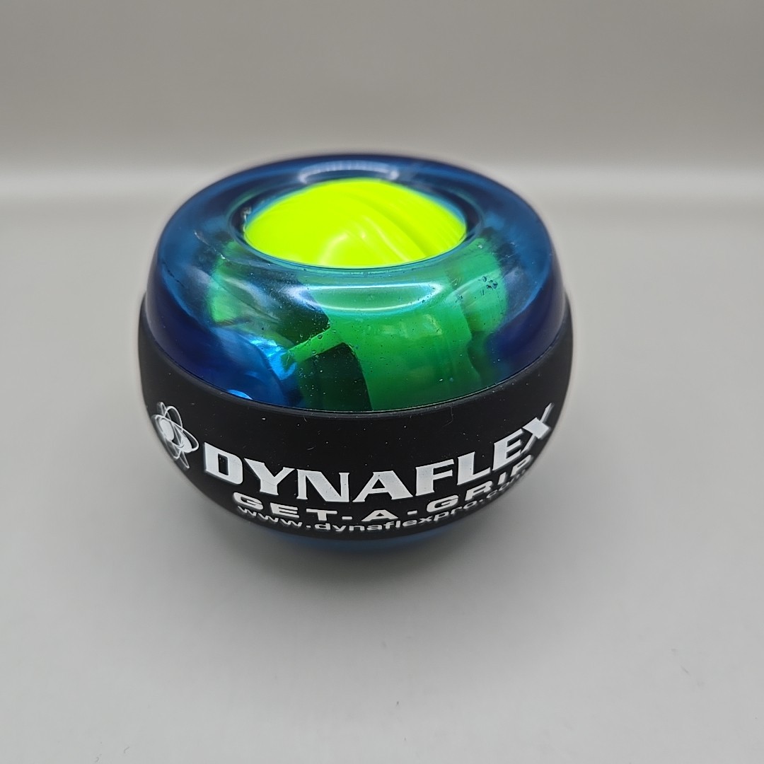 Dynaflex Pro Get-A-Grip Blue Yellow Gyro Exerciser Rolling Massage Ball