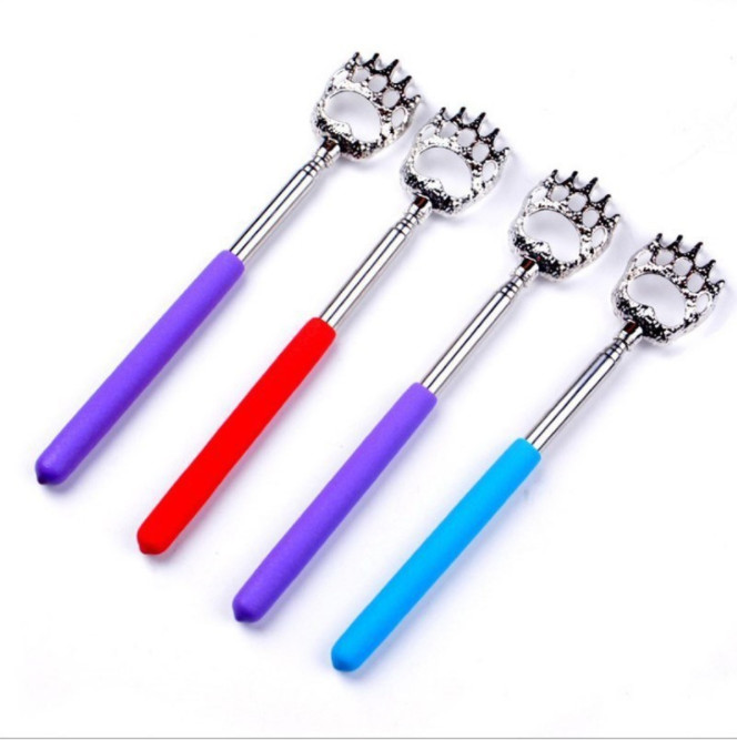 Metal Stainless Steel Back Scratcher Telescopic Extendable Itching Aid Extender