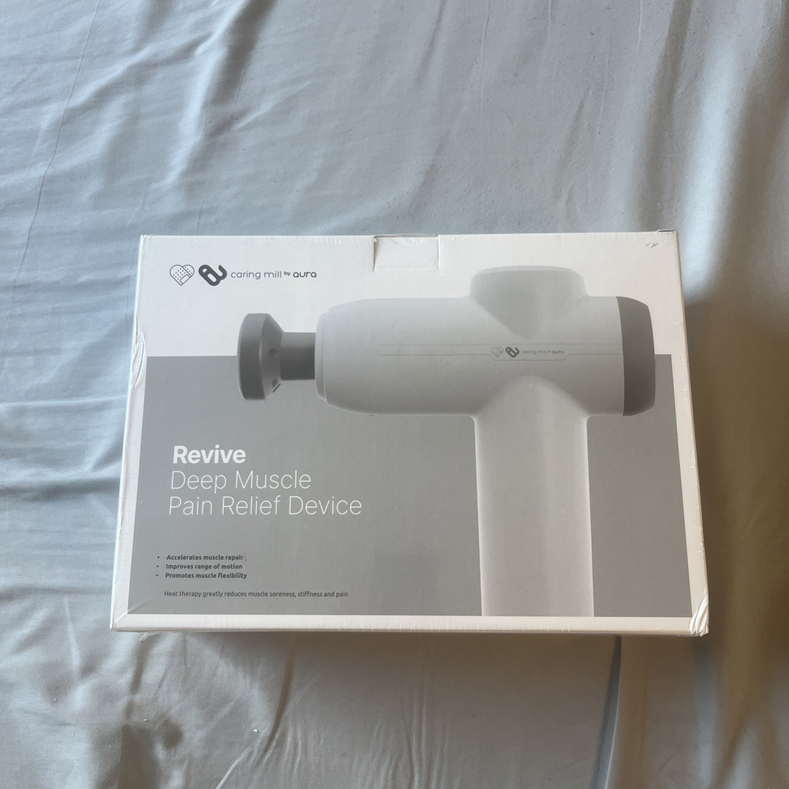 Revive Heated Massage Gun CaringMill By Aura Muscle Massager Pain Relief Sealed