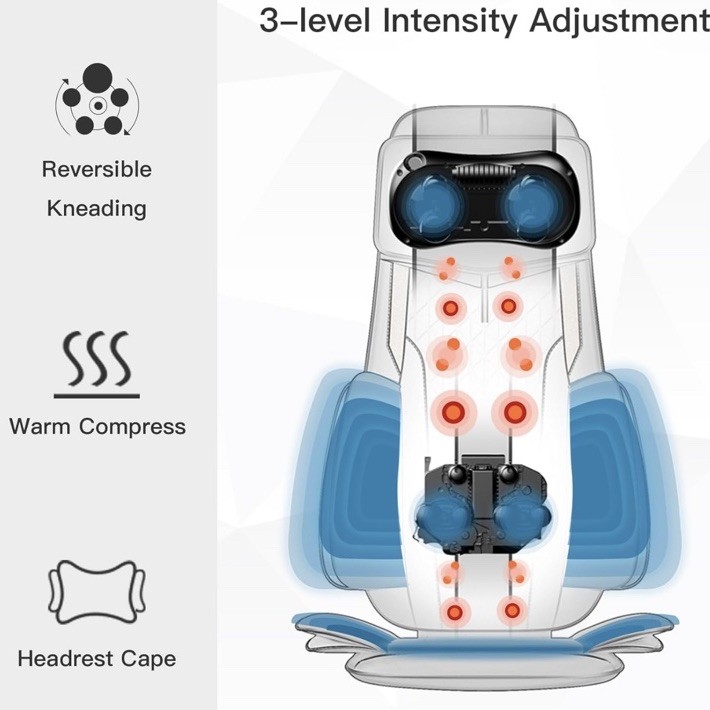CLORIS Neck Back Massager With Heat, Automatic Adjustable Neckrest