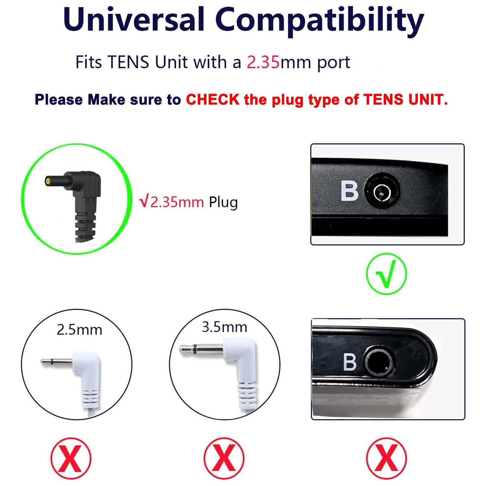 Tens Unit Replacement Lead Wires Compatible With Tens 7000 Nicwell Care not Fit