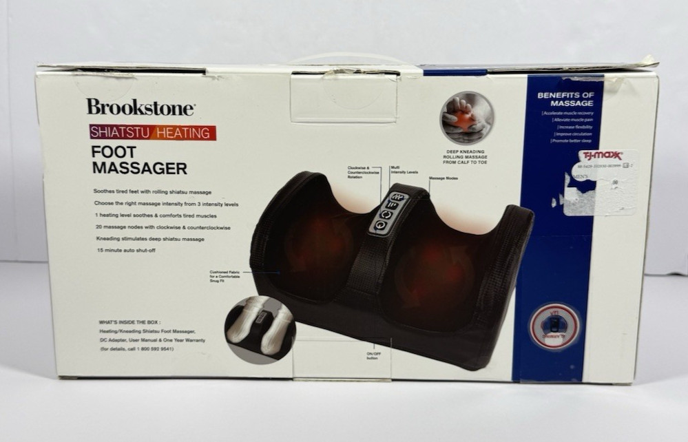 Brookstone Shiatsu Heating Foot Massager BK1620M-BLK