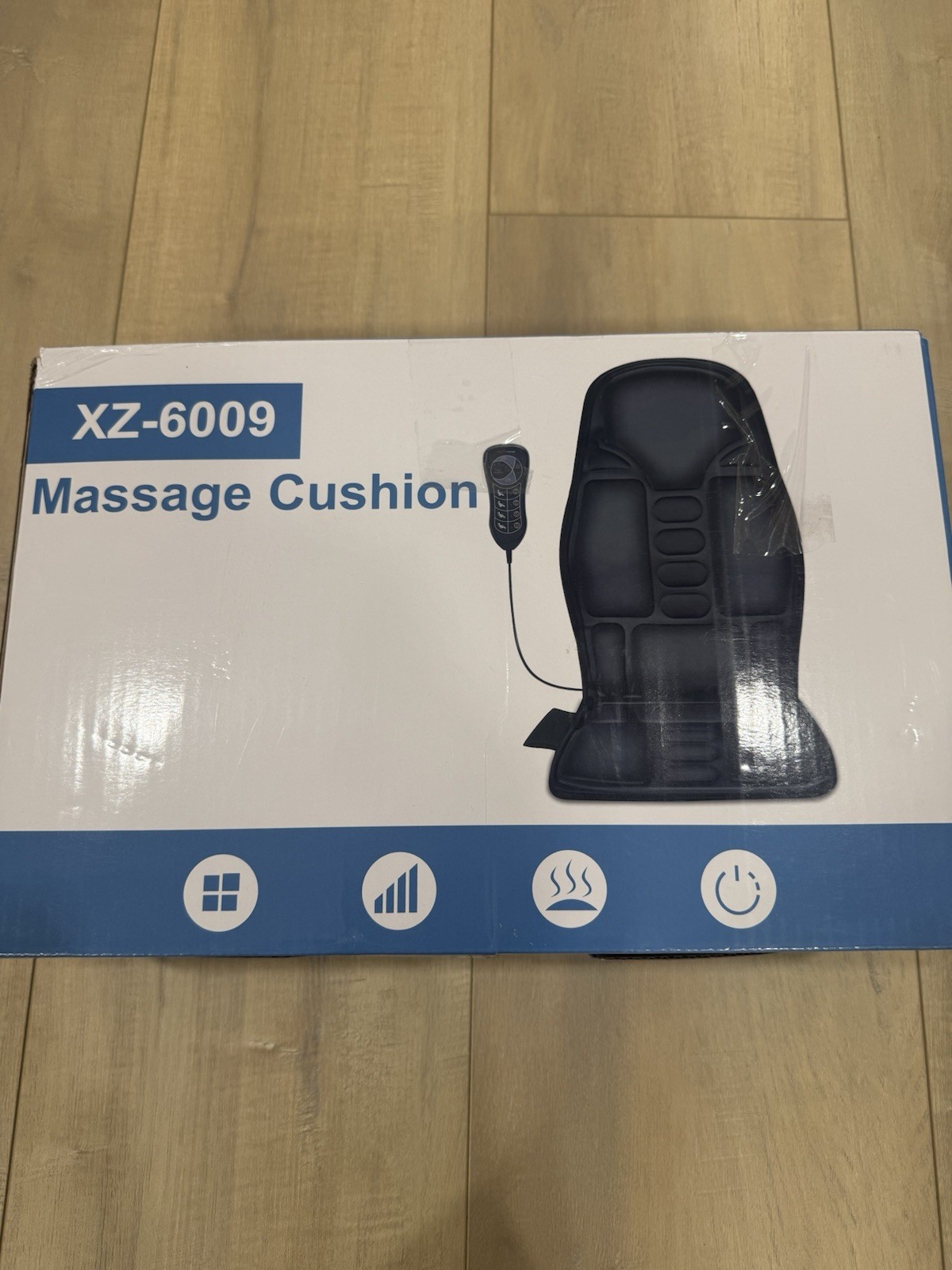 Massage Cushion Heated Back Black 12V XZ-6009 CE FCC RoHS UKCA Certified