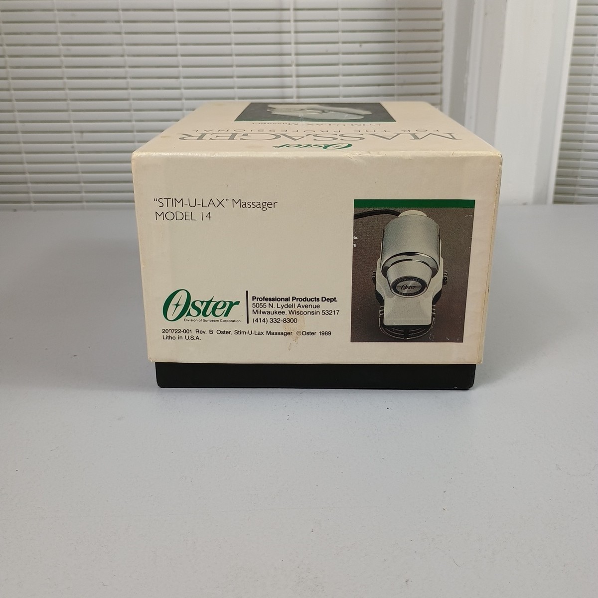 Oster Stim-U-Lax Therapeutic Massager 14-11E Chrome, Box, Paperwork, Excellent