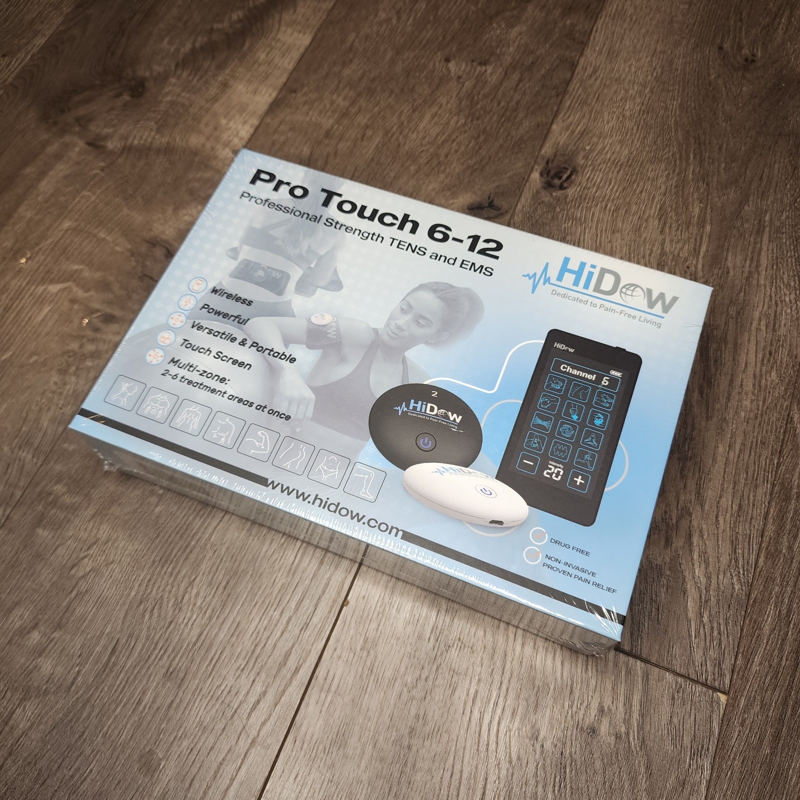 Hidow Pro Touch 6-12 modes Electric Massager Wireless Professional Strength TENS