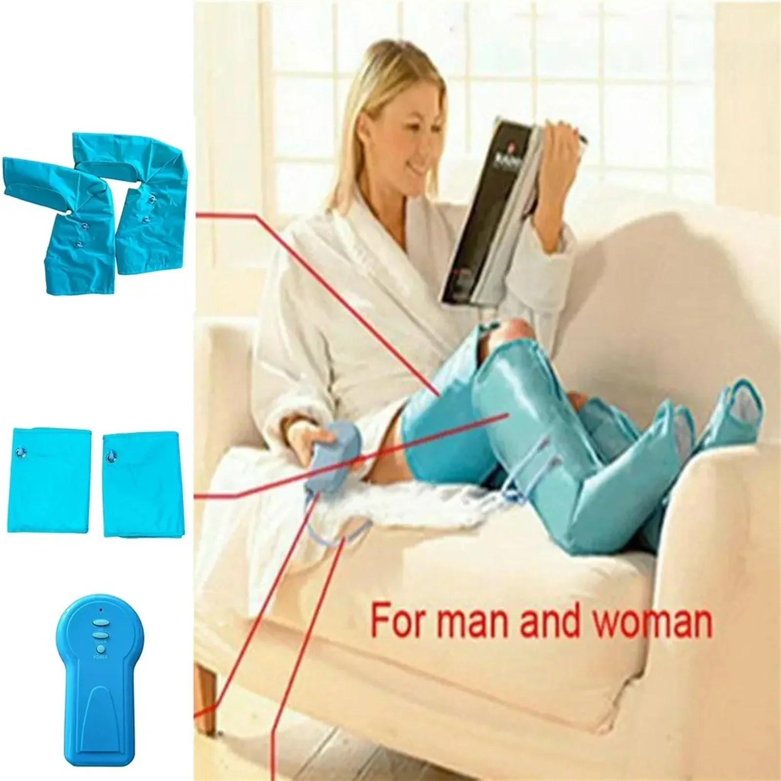 Air Circulation Leg Wraps Foot Calf + 5 PAIR XXL Compression Socks Diabetes