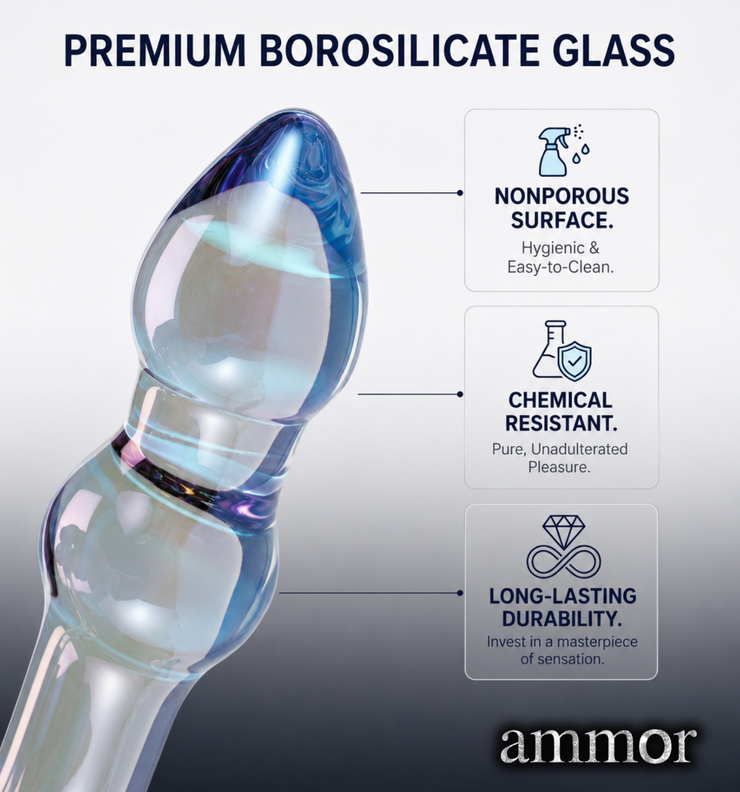 Royal Touch Glass Rabbit Vibrator