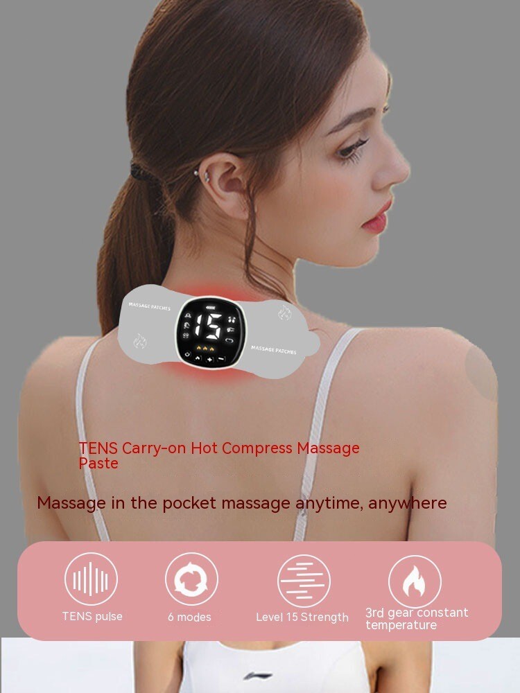 Hot compress shoulder and neck abdomen EMS micro current pulse massager