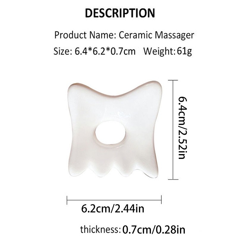 Ceramic Facial Scraping Tool Ceramic Gua Sha Board Anti Aging Facial Skin Care