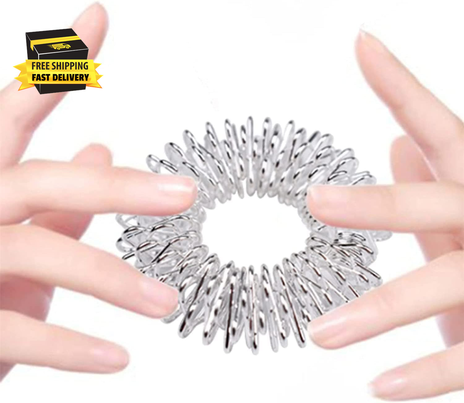 5Pcs Multicolor Finger Massage Rings Prickly Sensory Acupressure Ring, Color Pro