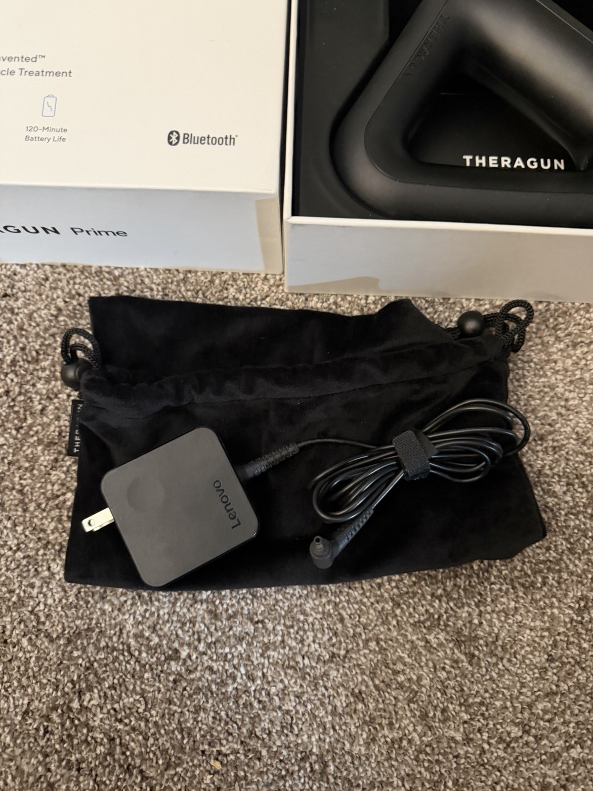 Therabody Theragun Prime Massage Gun Complete w/ Box, Charger & 4 Attachments