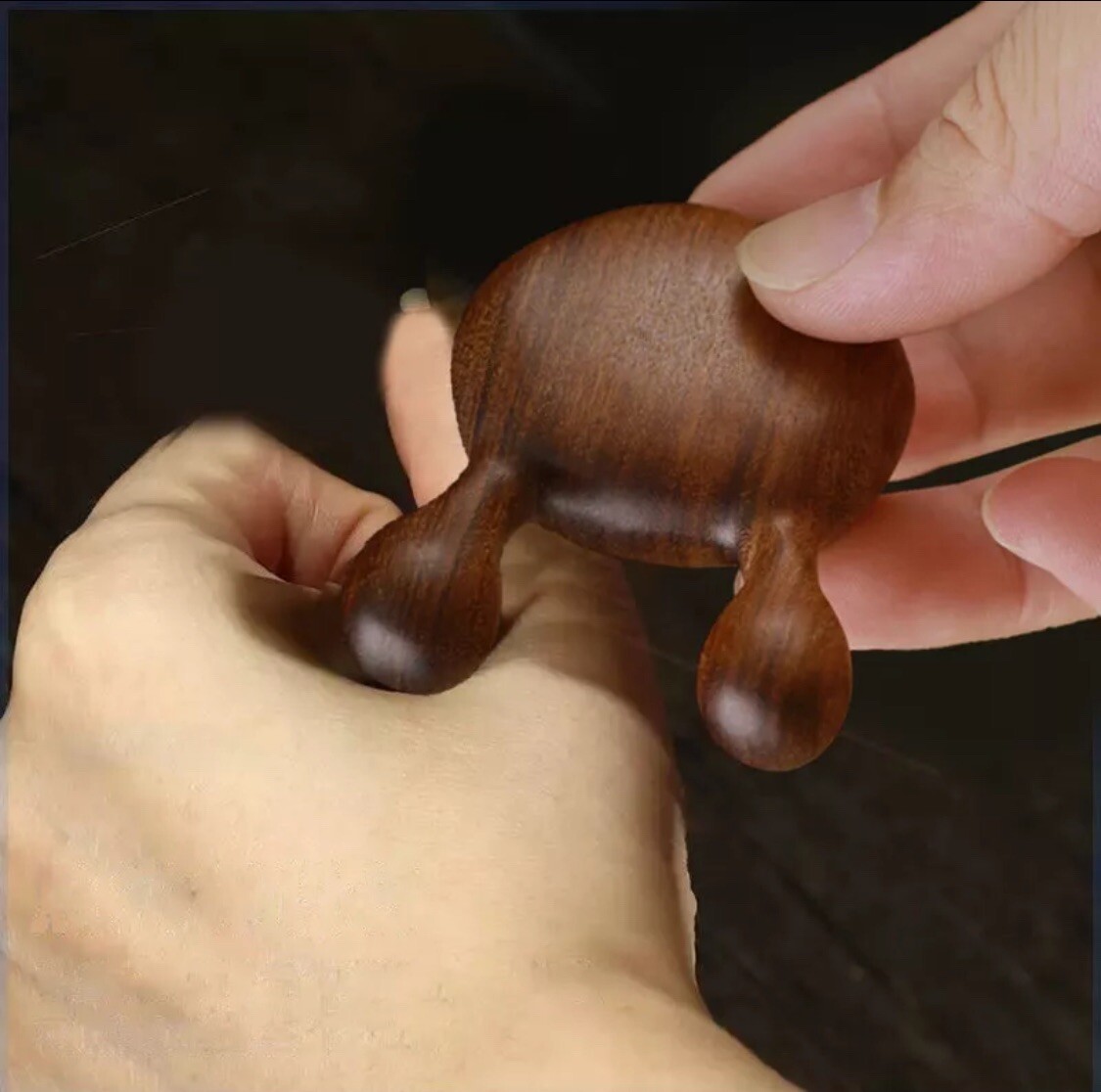 2PC Sandalwood Nose Shaper Facial Hair Skin Massage Lifter Wood Therapy Massager