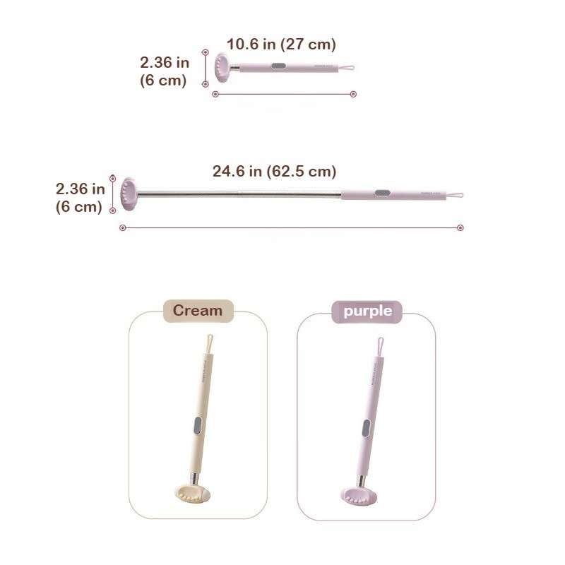 Telescopic Back Scratcher Massager PP+TPR Extendable Hangable Itch Relief