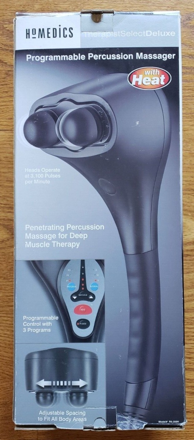 HOMEDICS THERAPIST SELECT Deluxe Electronic Percussion Massager W/Heat PA-350H