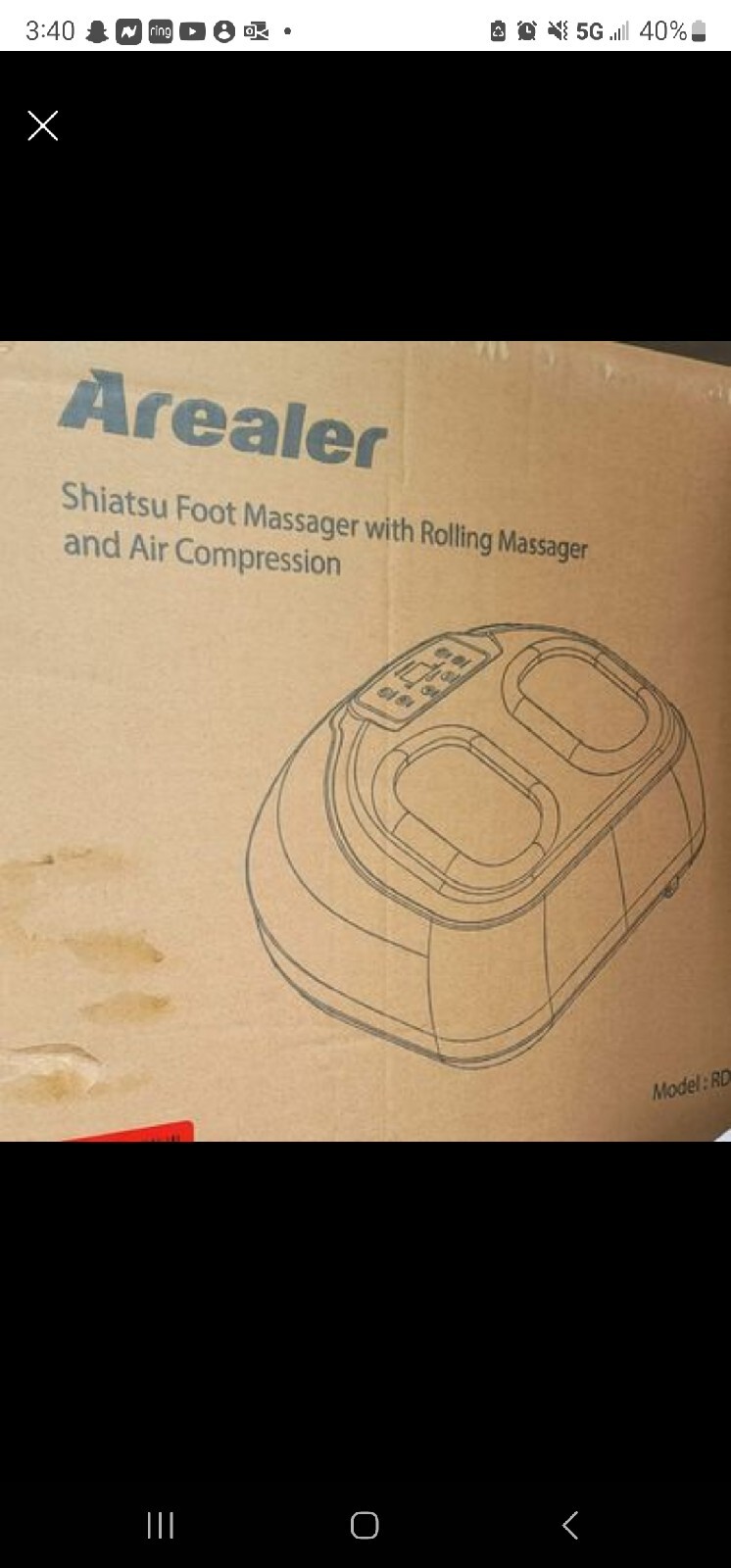 Arealer Foot Massage Therapy Feet Massage Machine – 7lbs.