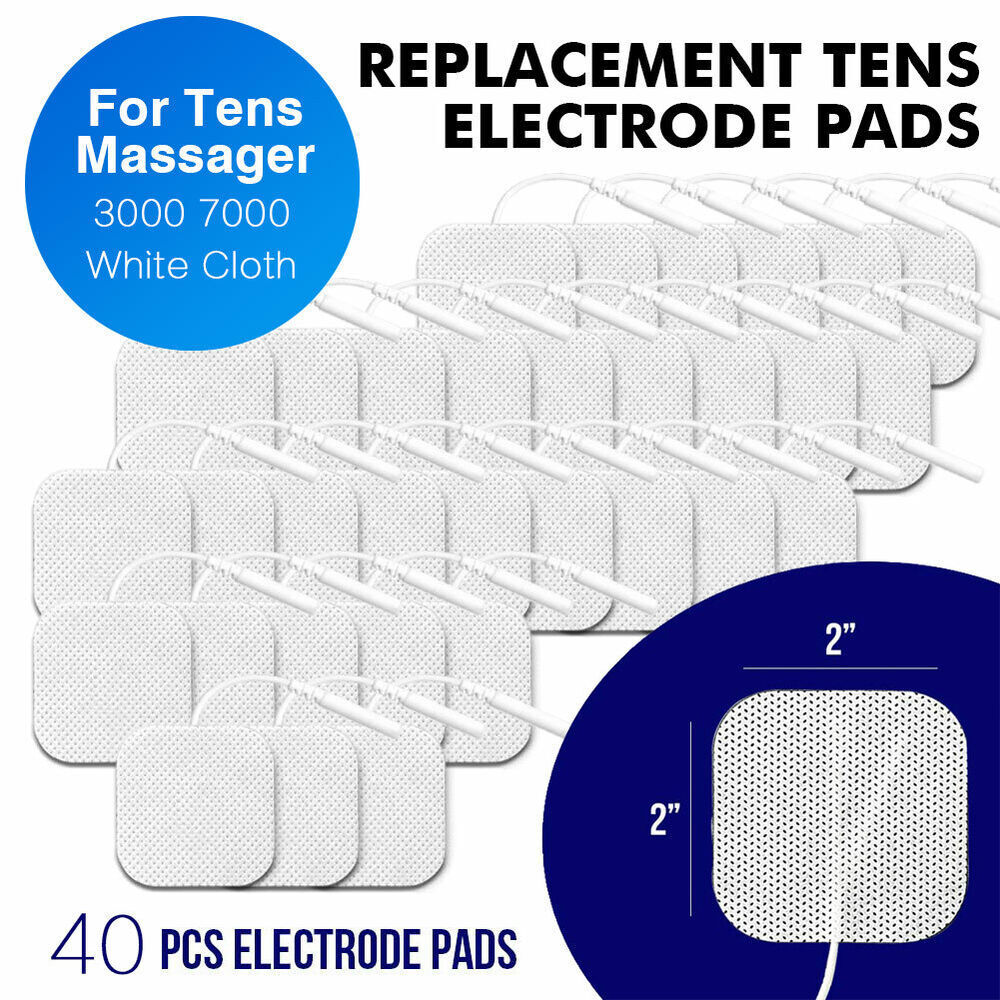 40PCS Replacement Electrode Pads for Massagers Units 2×2» FDA Approved USA