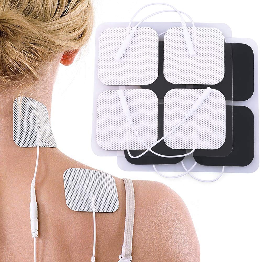 LotFancy TENS Unit Replacement Pads, 80Pcs 2 x 2 Adhesive Electrodes Pads for Mu