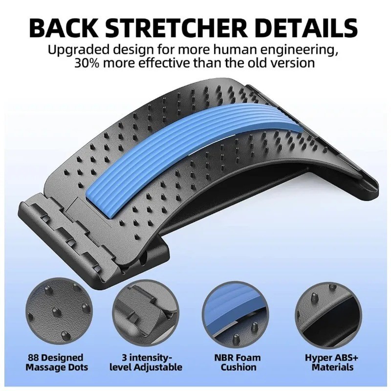 Back Stretcher for Lower Back Pain Relief, Back Cracking Device, Multi-Level