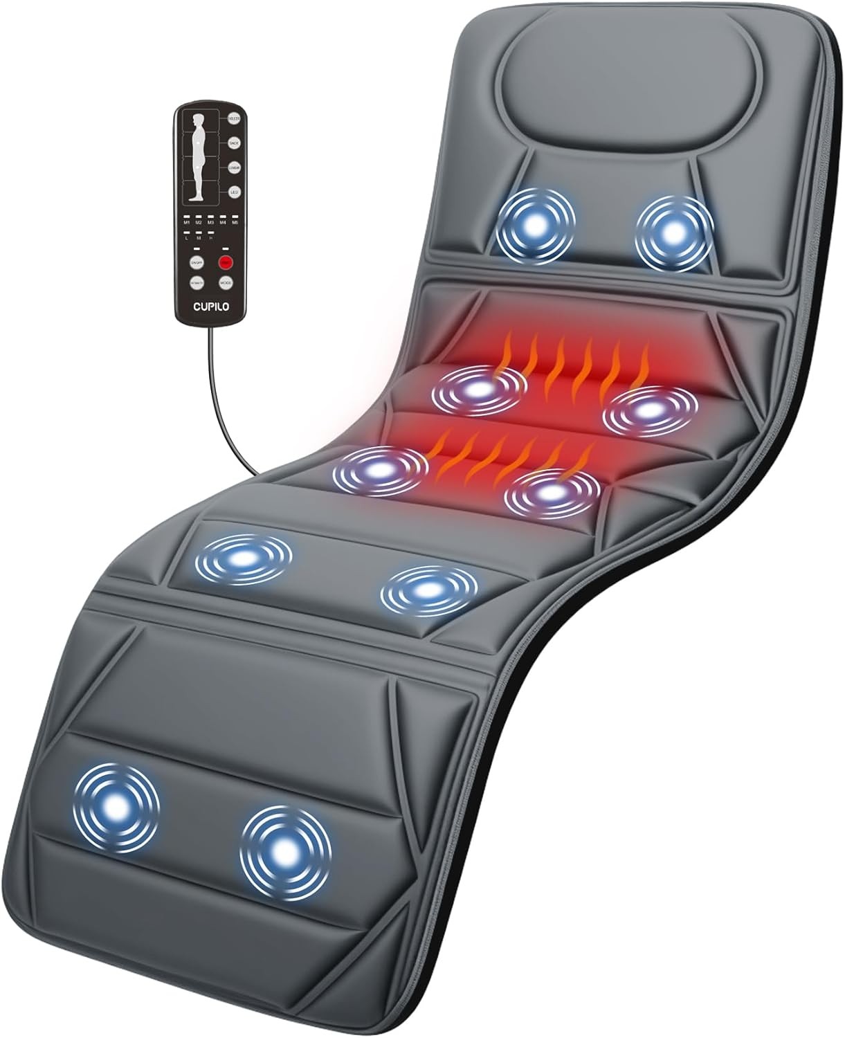 CuPiLo Heating Massage Mat 10 Motors Full Body 67in