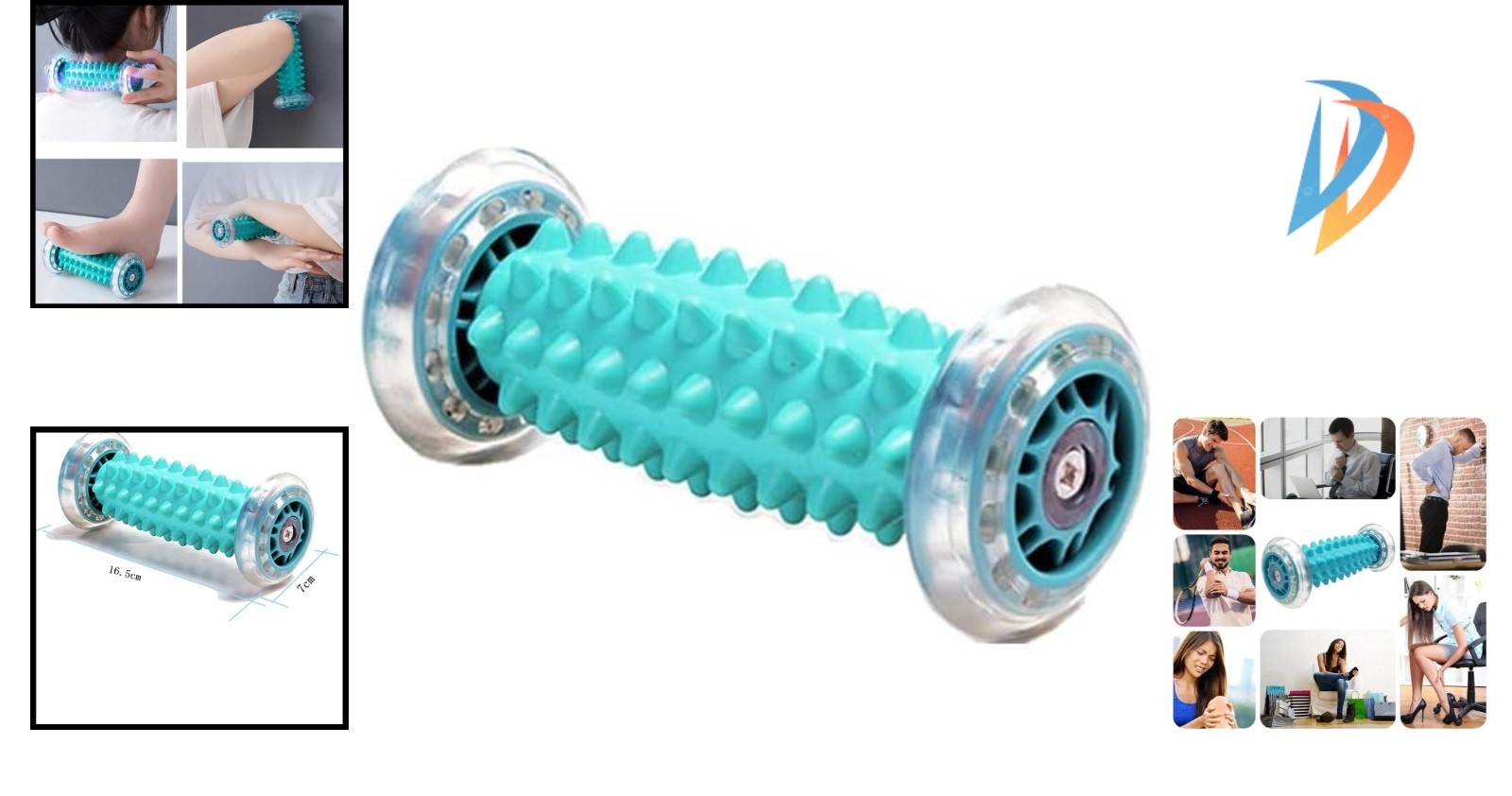 Non-Toxic Foot Massage Roller for Muscle Relief & Enhanced Mobility, 6.5 x 2.8″