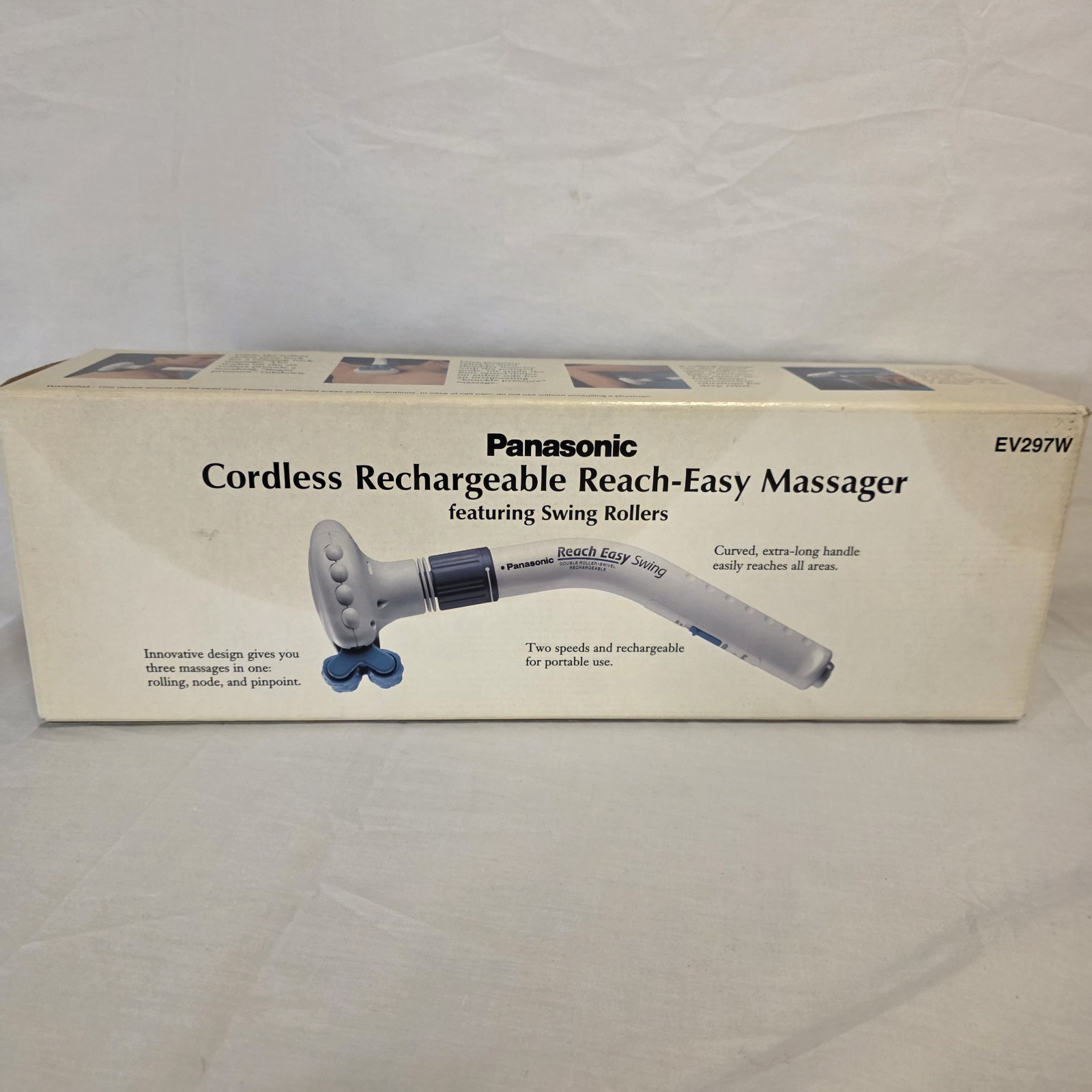 Panasonic Cordless Rechargeable Reach Easy Massager EV297W Open Box Works