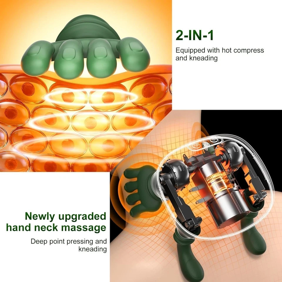 The Handiva Massager with Heat Neck Massagers, Deep Tissue 3D Kneading Shiatsu