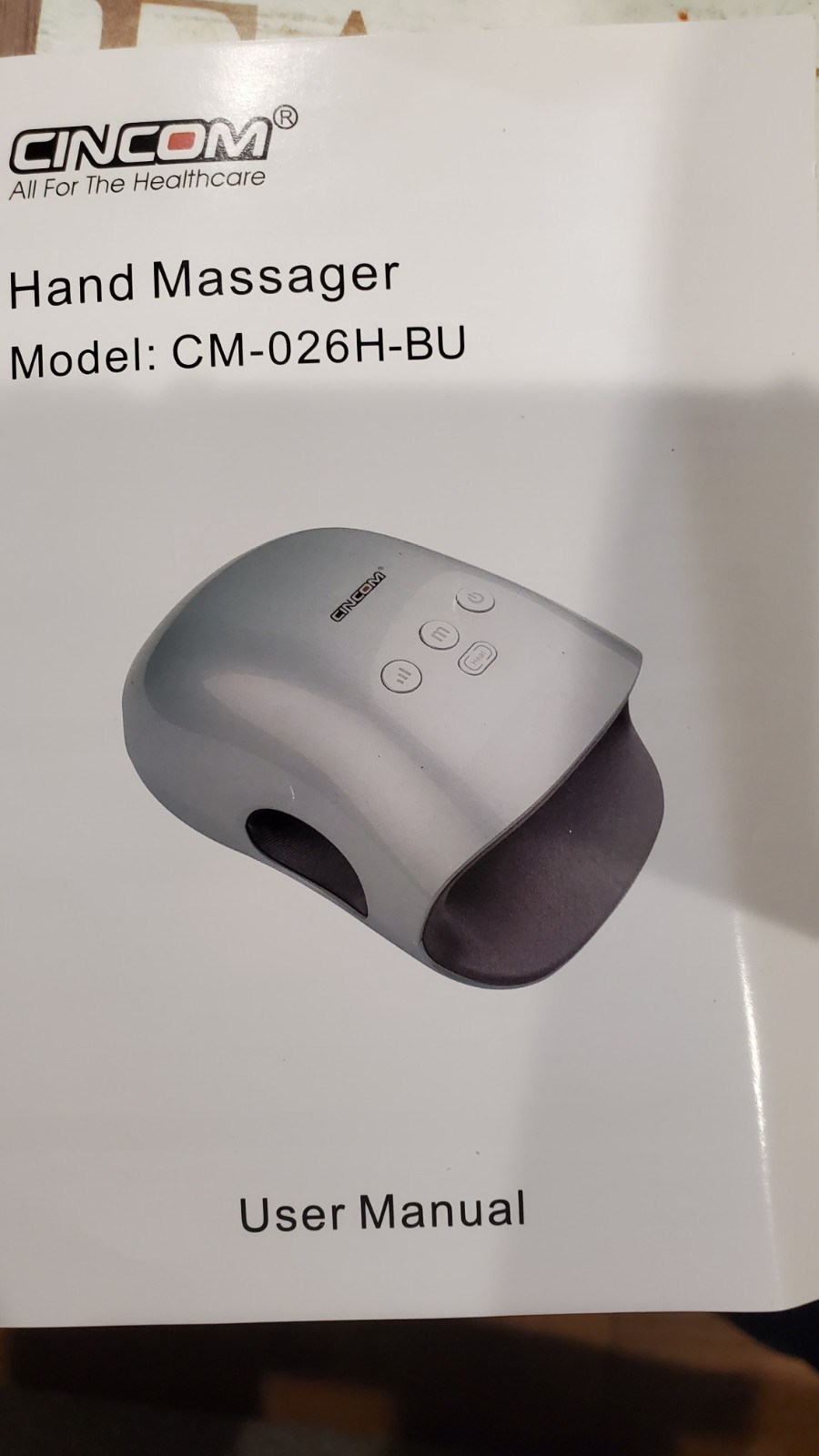 CINCOM Heated Hand Massager Light Blue CM-026H-BU MPN CM-026H-BU for Hand
