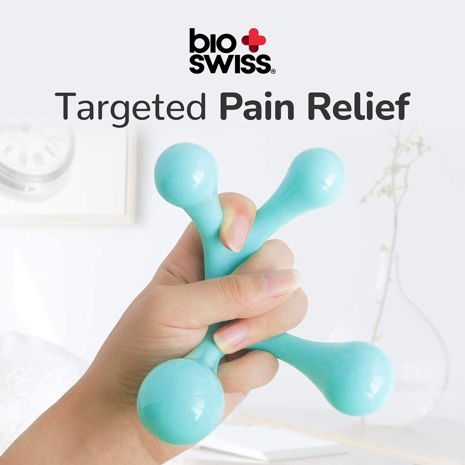 Handheld Full Body Massager, 4-Leg Pressure Point Massage Tool for Back, Neck, a