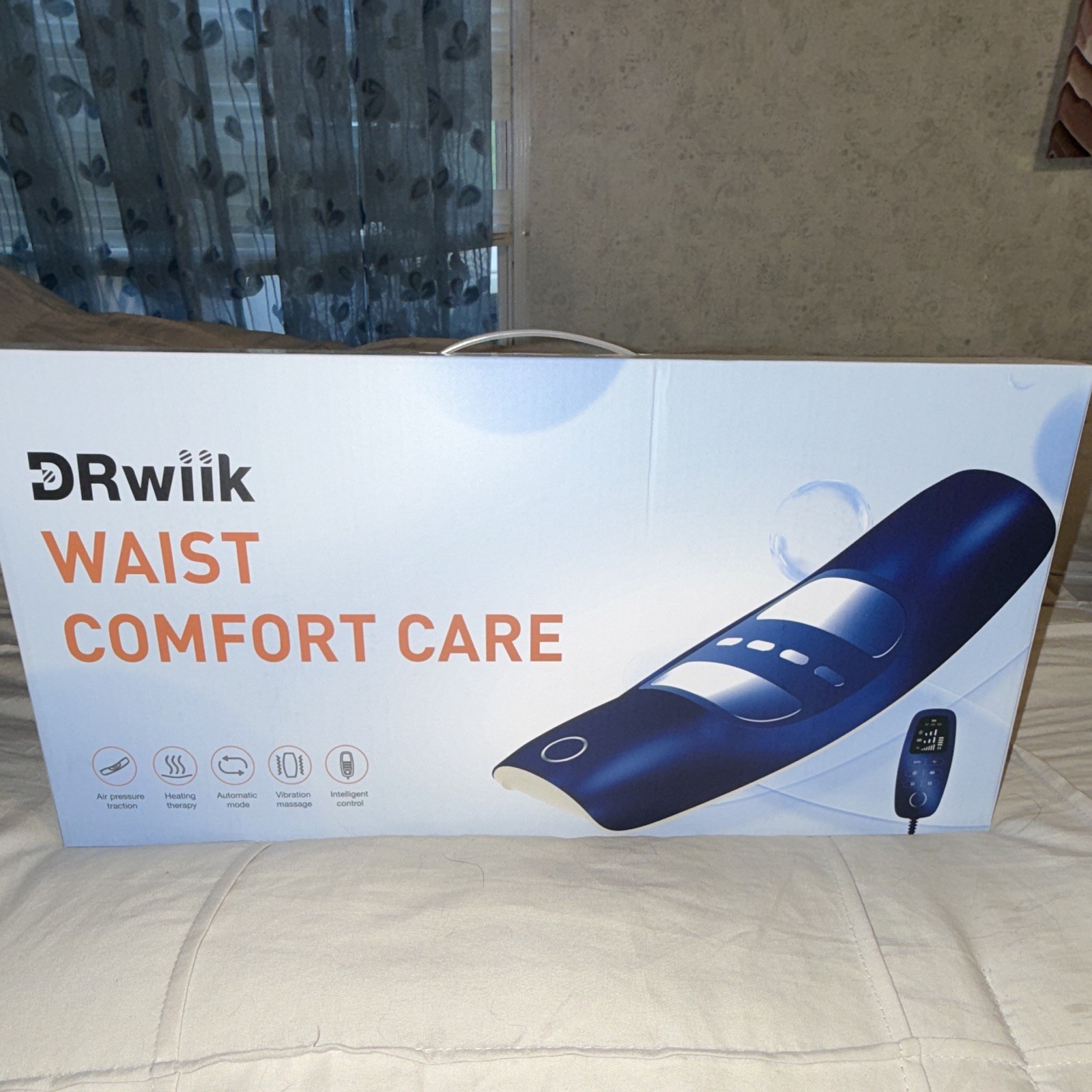 DRwilk Heated Waist & Lower Back Massager PH-M101 Blue Vibrating Air Compression