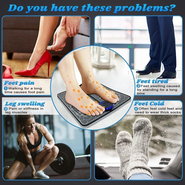 EMS Foot Massager Electric Deep Reshaping Kneading Muscle Leg Pain Relax Machine