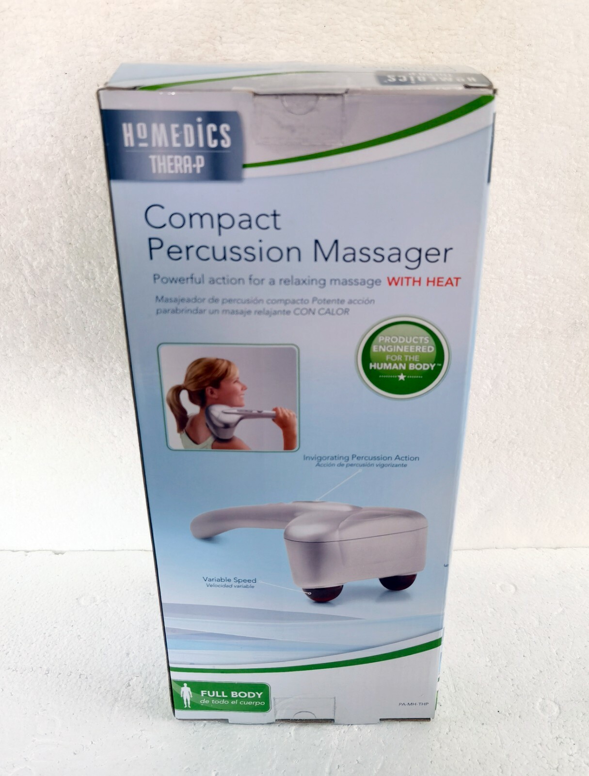 HoMedics PA-MH-THP Compact Handheld Electric Full Body Massager with Heat