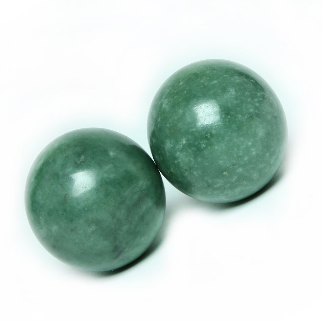 BRABUD 1.57″ Marble Green Baoding Balls Chinese Health Exercise Massage Balls…