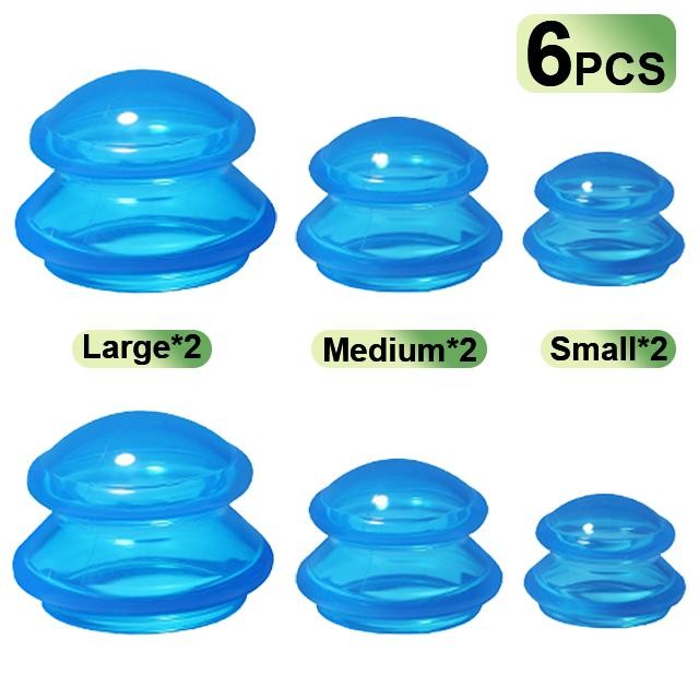 3/4/6 Pcs Silicone Cupping Therapy Set Massage Therapy Cups for Beginners, Body