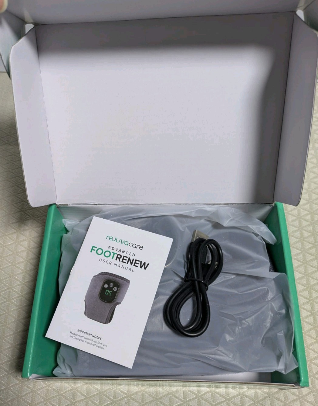 Rejuvacare Advanced FootRenew Wireless Rechargeable Massage Machine Gray 3 In 1