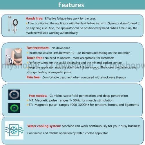 PMST PEMF EMTT Physio Magneto Therapy Magnetic Bone Body Rehabilitation Machine