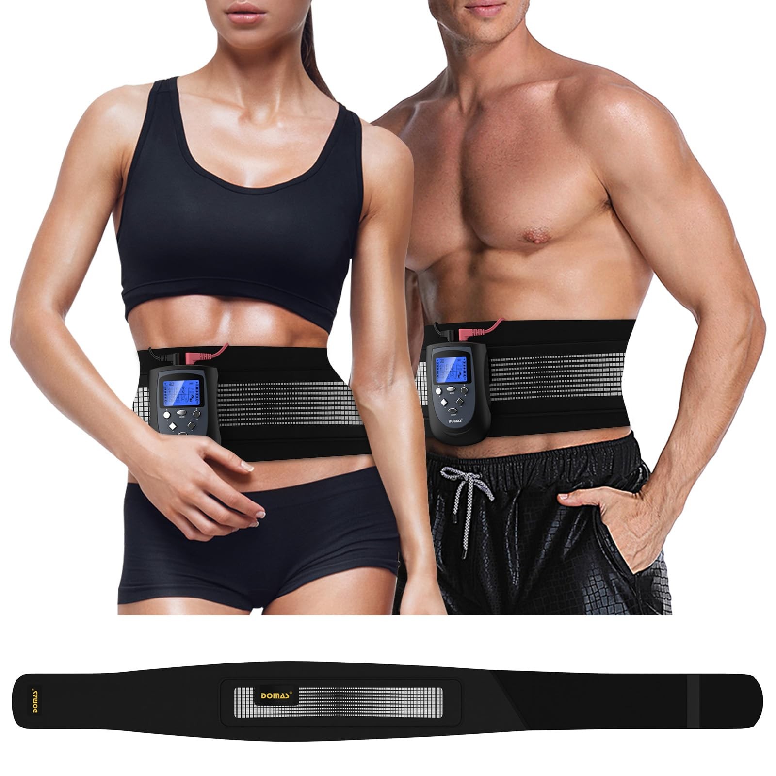 DOMAS Ab Belt Abdominal Muscle Toner- Abs Stimulator with 6 Modes Electronic