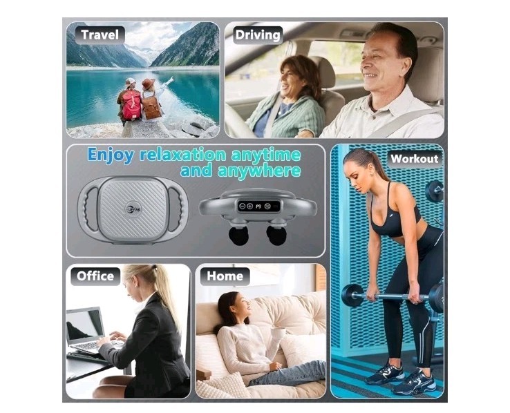 UFFAE 6 Head Massage Gun Deep Tissue with 9 Levels & 9 Modes YM-K60 – Gray