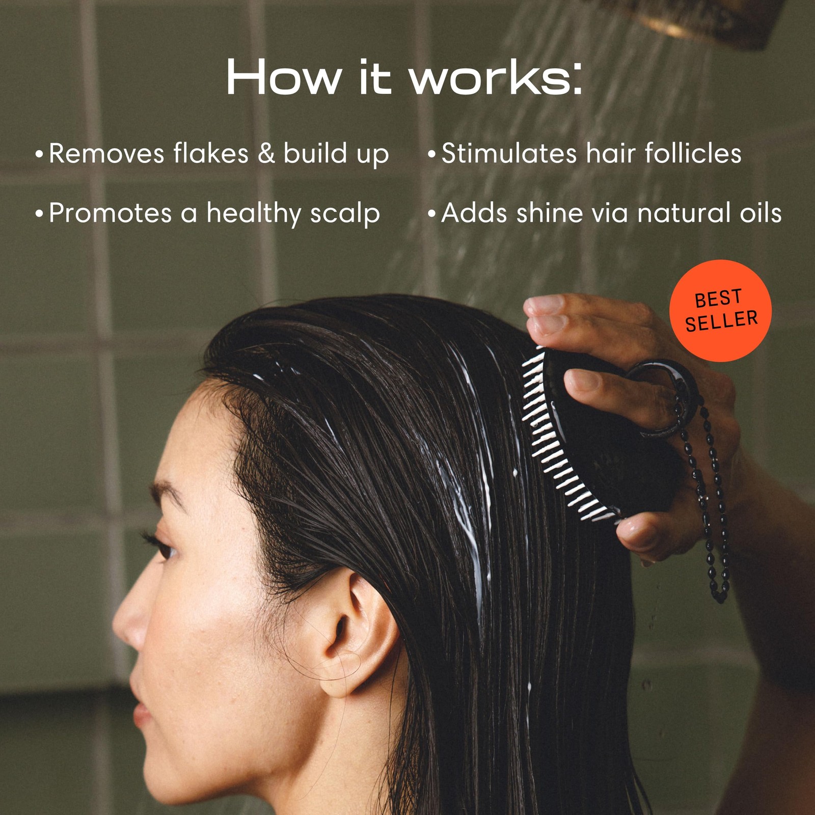 Scalp Exfoliator – Scalp Massager Tool for Wet & Dry Hair – Ergonomic Detangl…