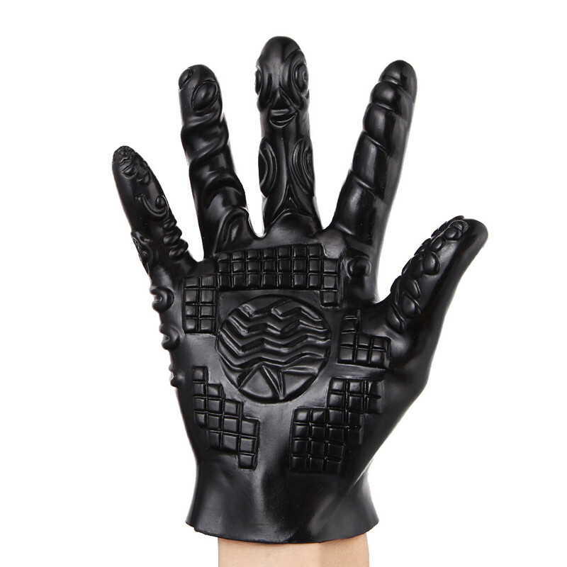 Lady Hand Finger Massage Silicone Glove Massager Improve Pleasure Tool
