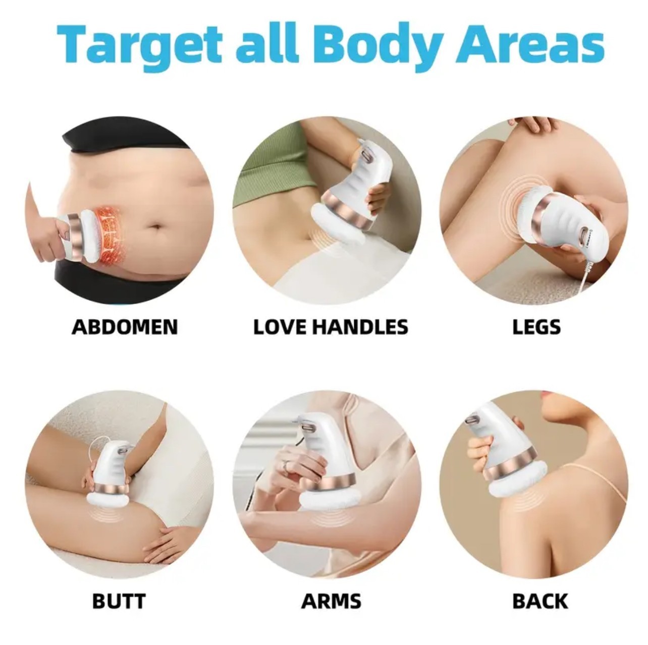 Adjustable Speed Electric Full Body Fat Pushing Massager With Changeable Pads