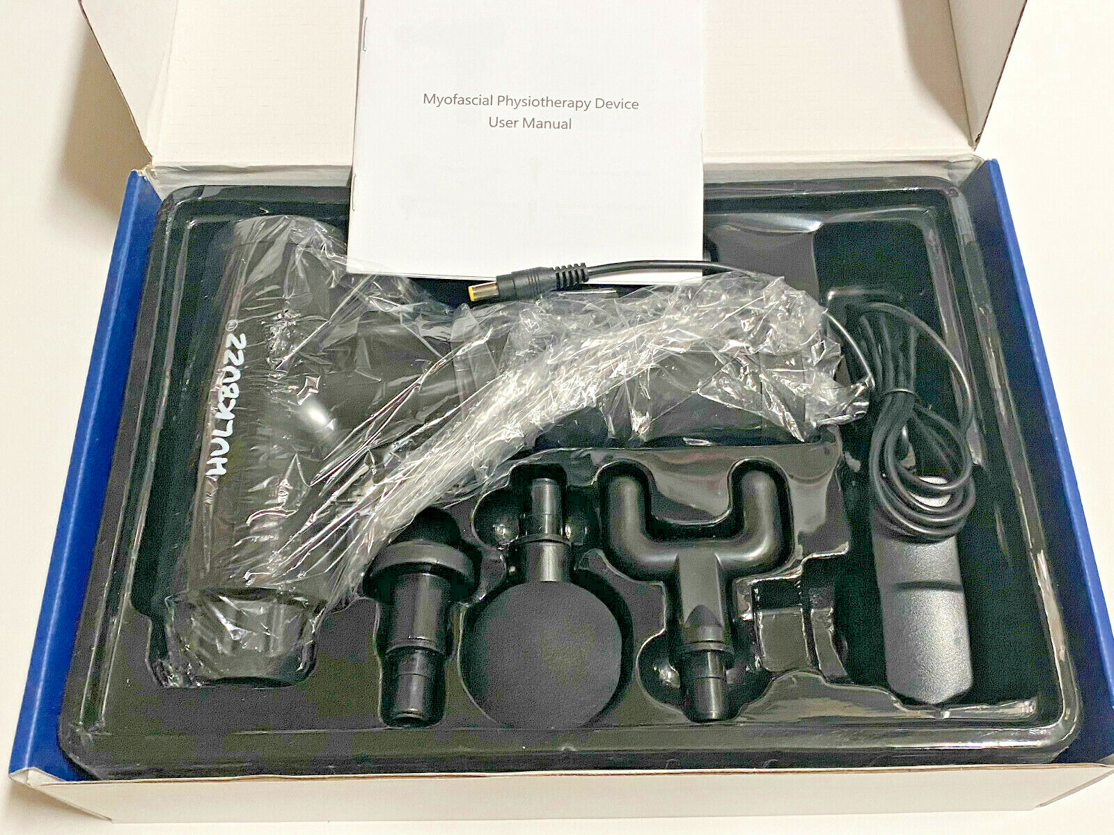HULKBUZZ Massage Gun Percussion Massager Deep Tissue Muscle Relaxing 4 Head