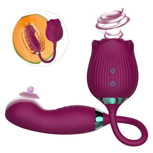 2in1-Waterproof-Powerful-Sucking-Slapping-Massager-Vibrater-Women-Rechargeable