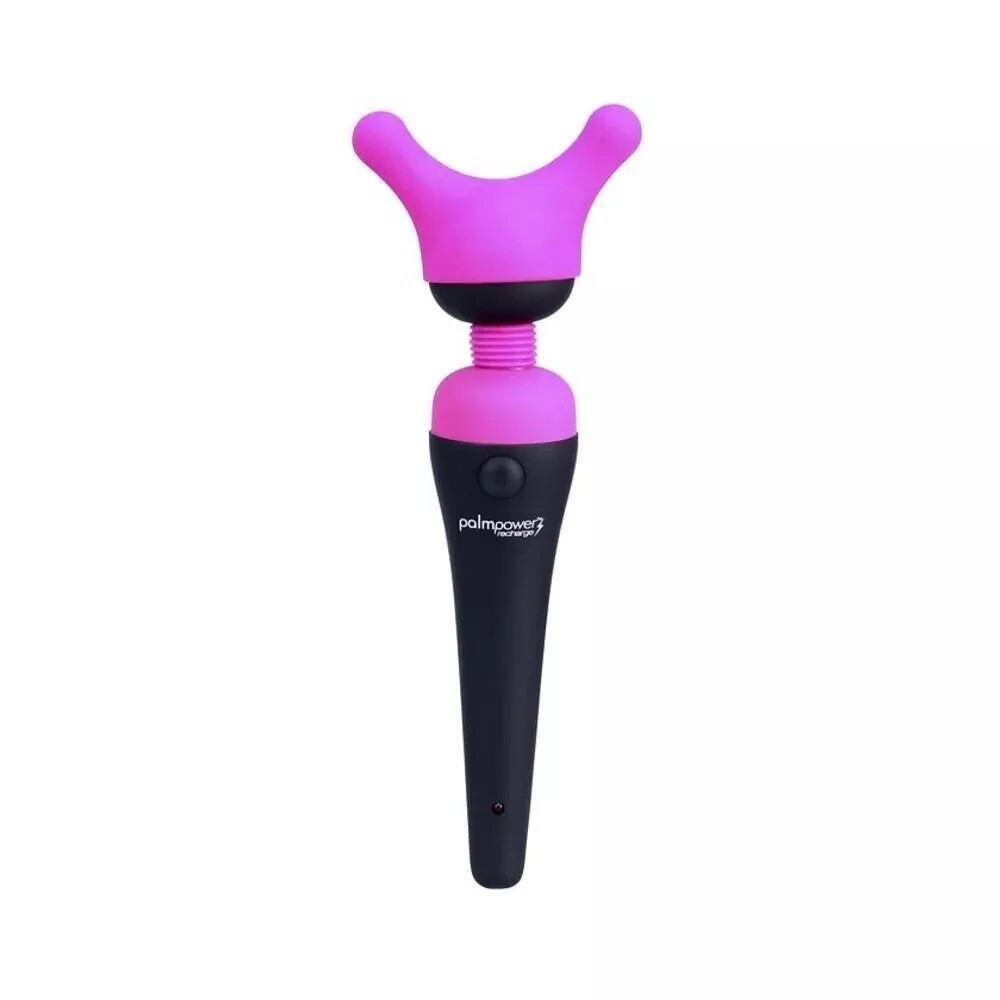 Palm Power Massager Silicone Attachments Heads Body (Set of 2) Pink