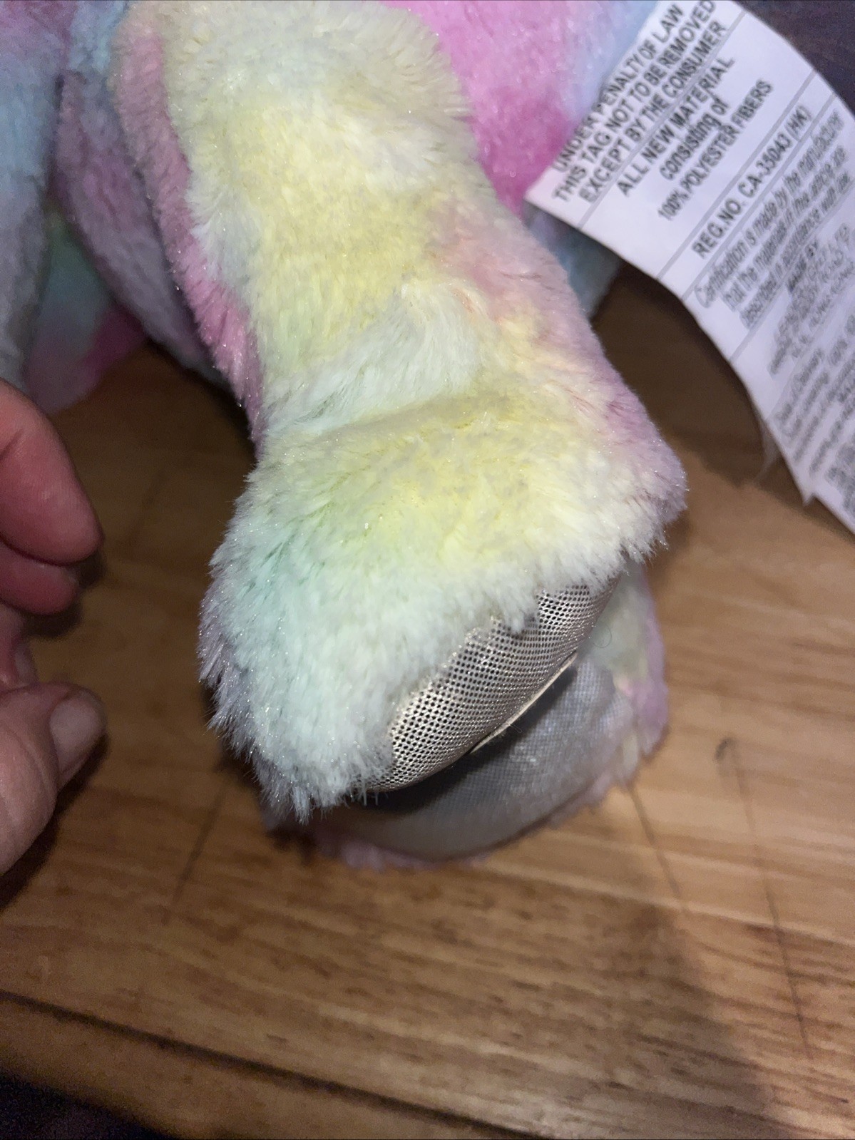 HealthTouch Vibration Vibrating Huggable Massager Rainbow Unicorn Plush